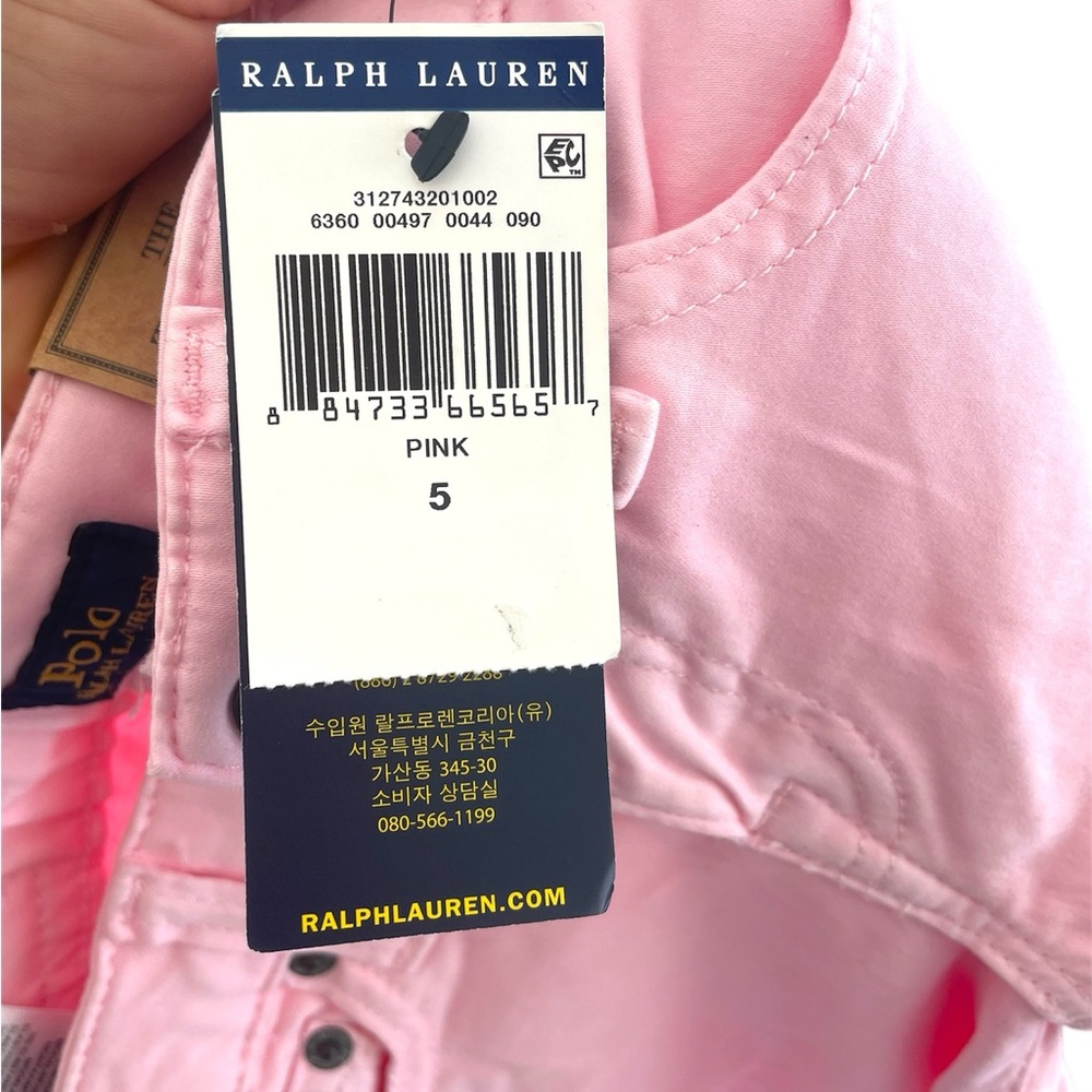 New Ralph Lauren Girls Light Pink Lady Bug Pants